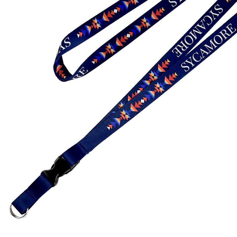 3/4" Full Color Sublimated Detachable Lanyard w/ Split Ring