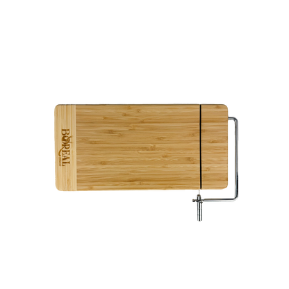 Rectangle Bamboo Cutting board w/ Metal Cheese Cutter