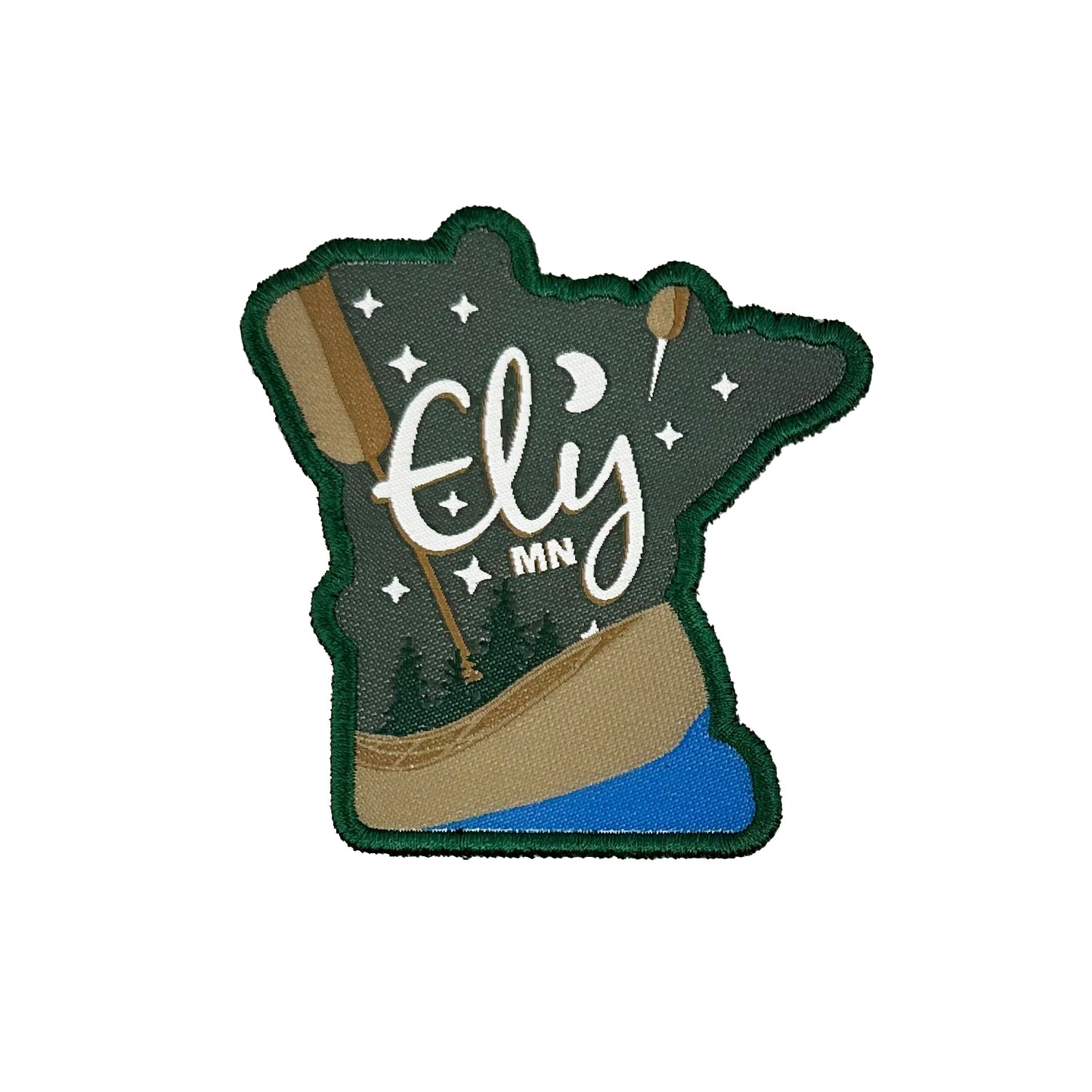 Woven Label w/ Embroidery Backing And Embroidered Edge (5-Ply)
