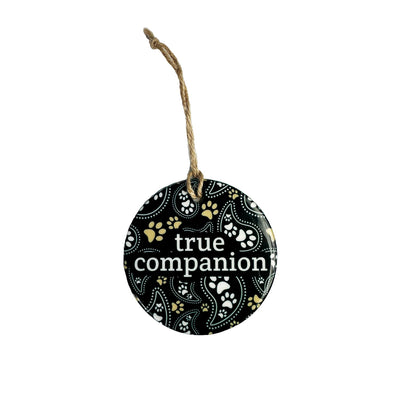 Round Sublimated Ceramic Ornament - 2 Side Imprint
