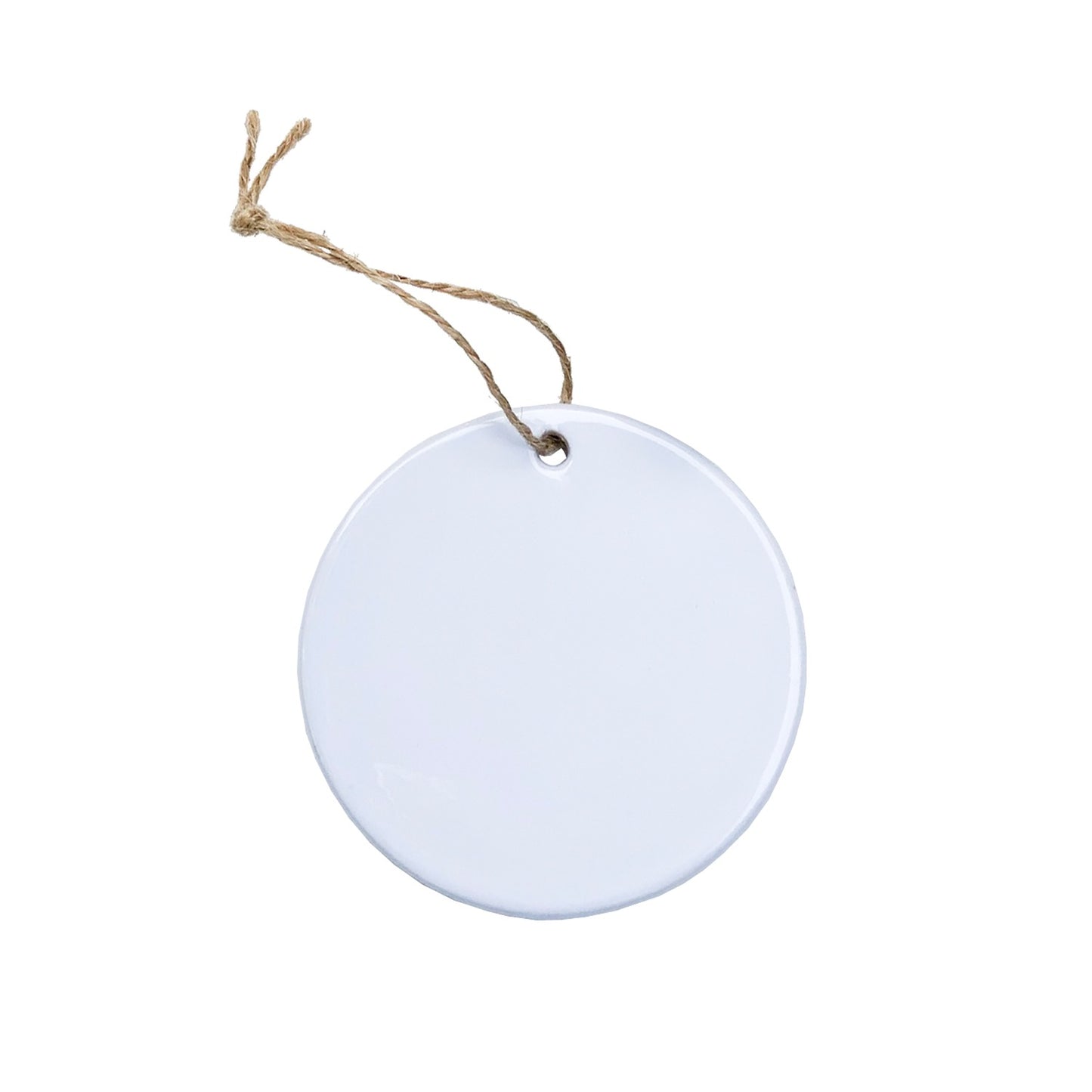 Round Sublimated Ceramic Ornament - 2 Side Imprint