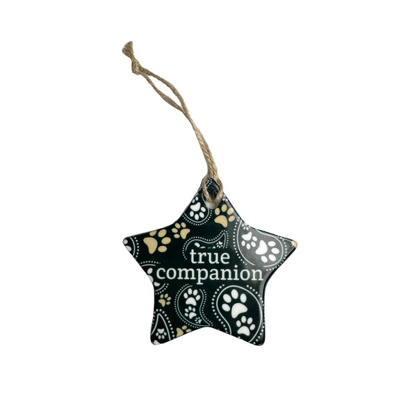 Star Shaped Sublimated Ceramic Ornament - Two Sided Imprint