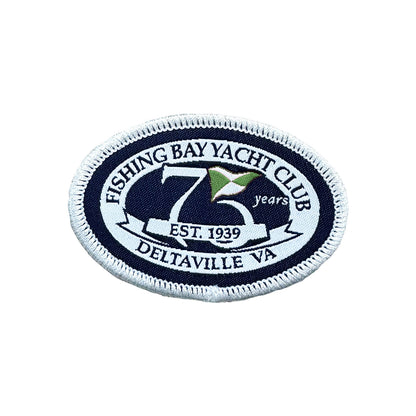 Woven Sticker w/ Stick-On Backing & Merrowed Edge