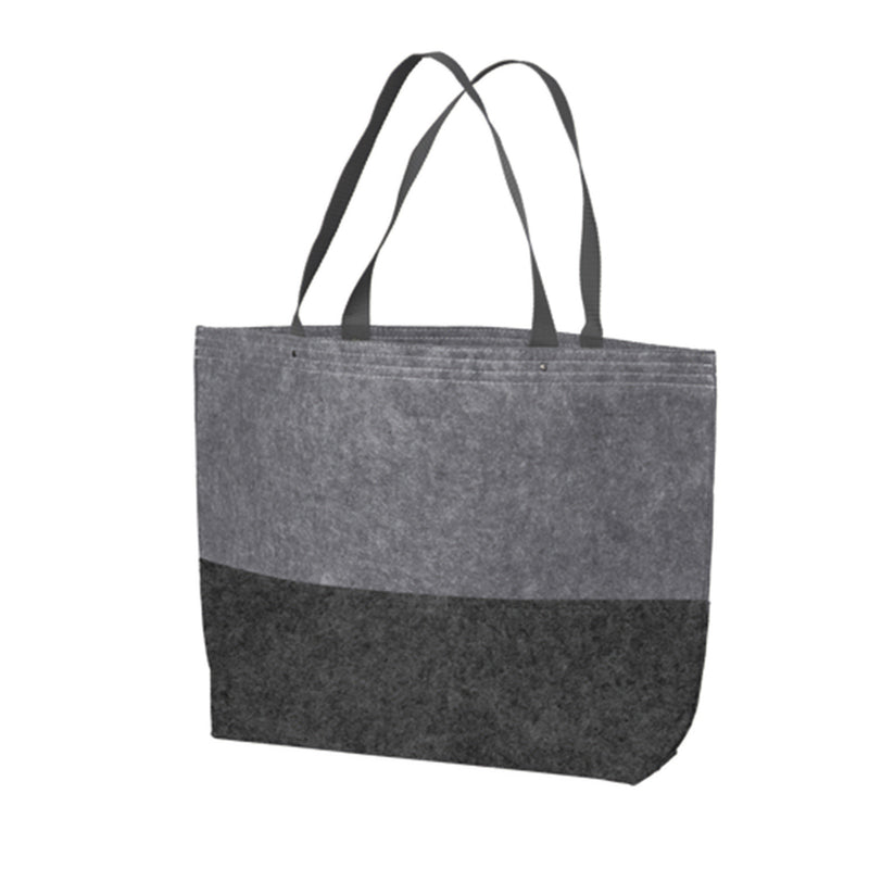 Large Felt Tote w/ Leatherette Patch
