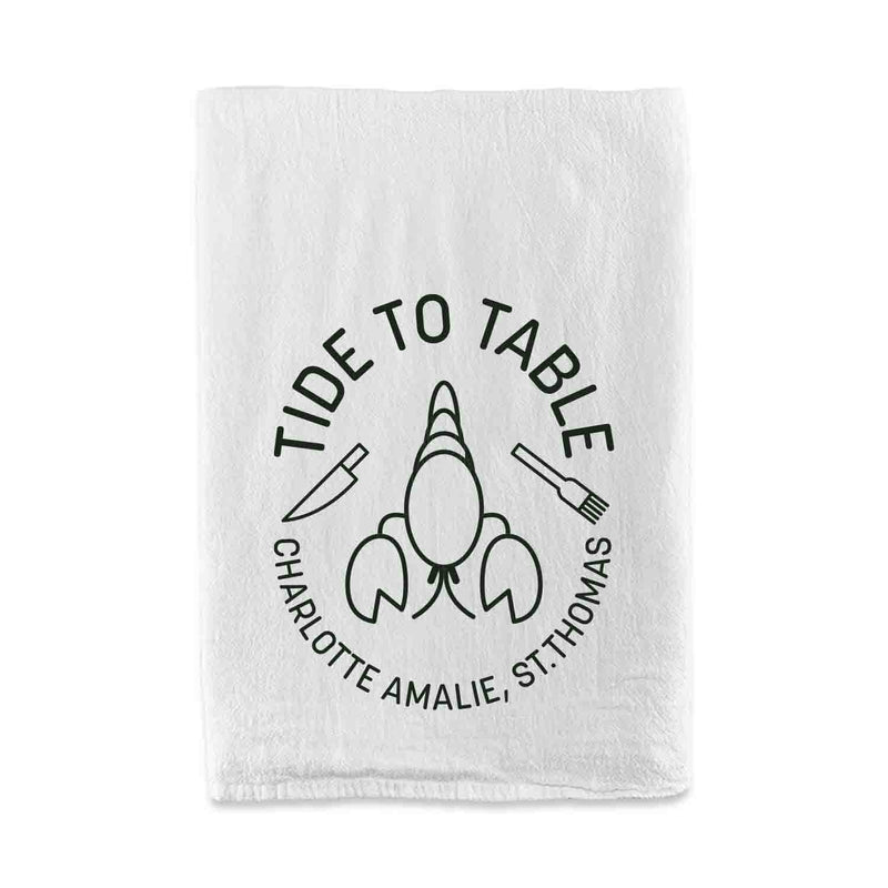 Cotton Tea Towel - Screen-Printed Imprint